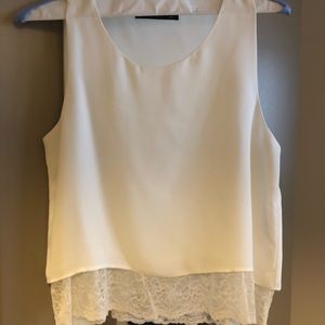 Zara white tank blouse